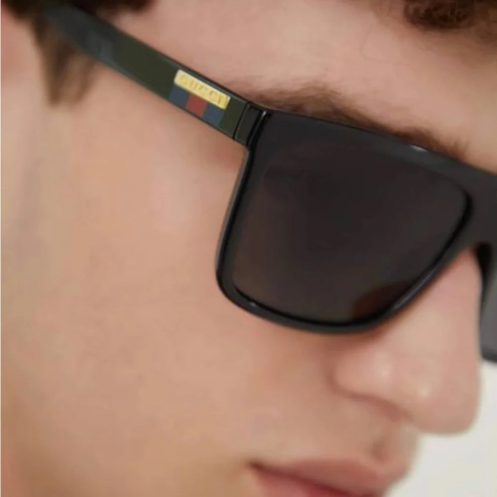 New - GUCCI Grey Rectangular Men's Sunglasses GG0746S 001 57